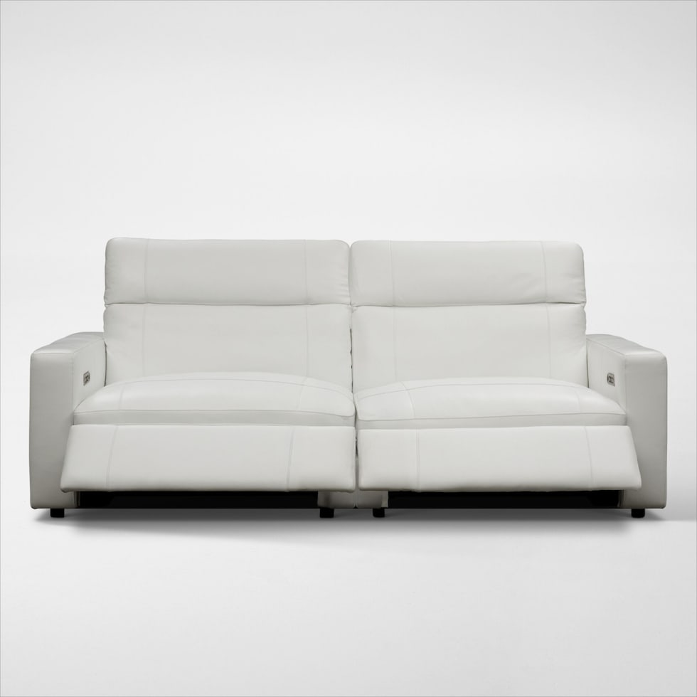 happy white power reclining sofa   