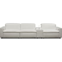 happy white sofa   