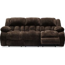 harbor park dark brown  pc manual reclining living room   