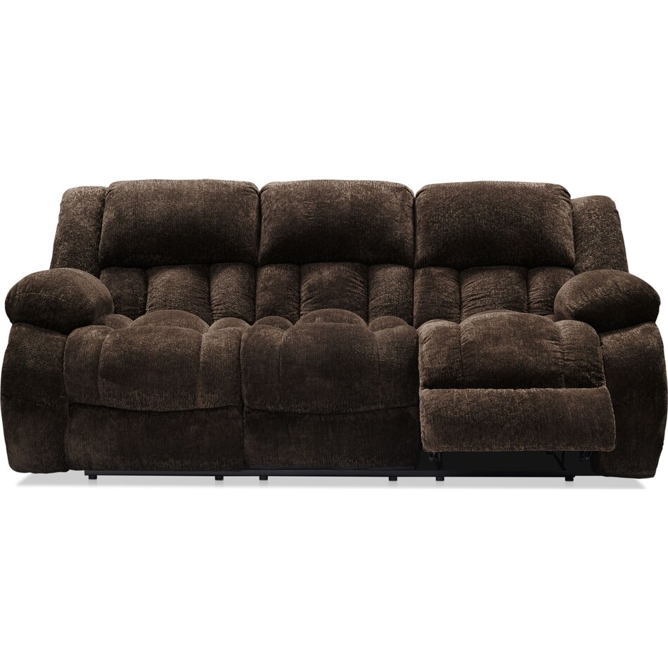 harbor park dark brown  pc manual reclining living room   
