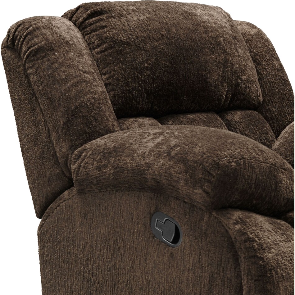 harbor park dark brown  pc manual reclining living room   
