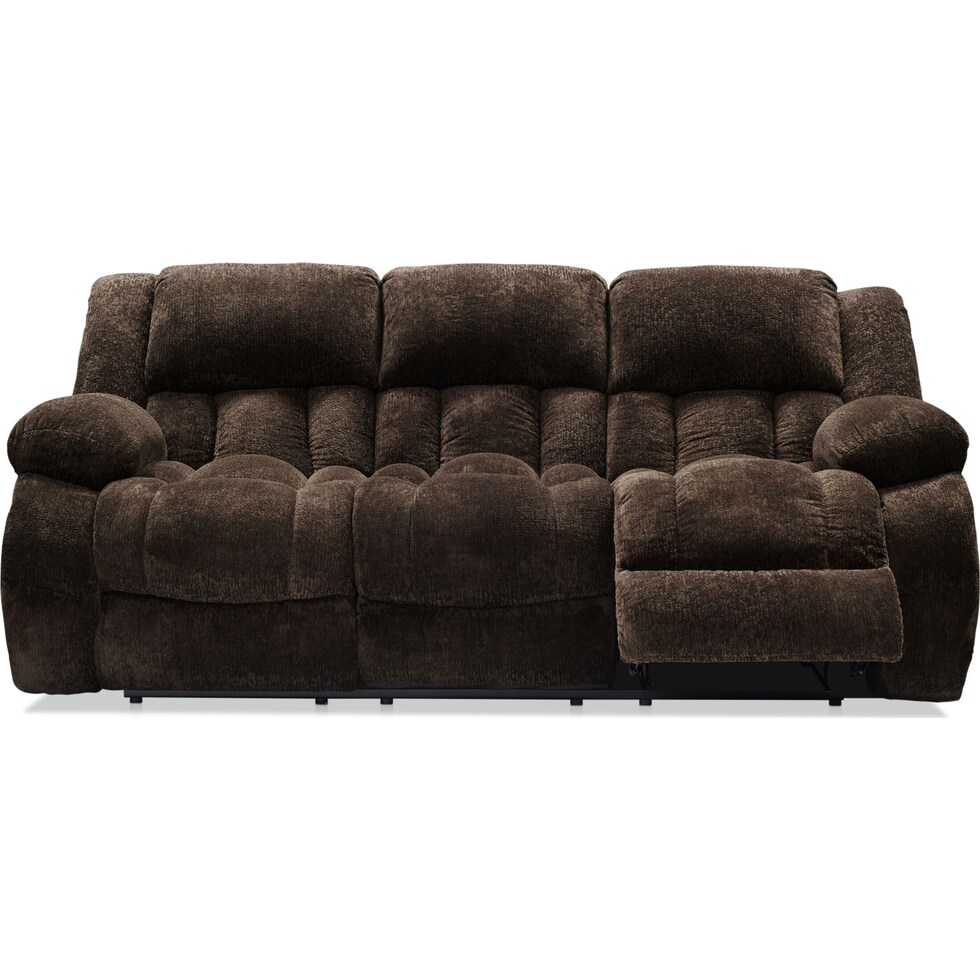 harbor park dark brown  pc manual reclining living room   