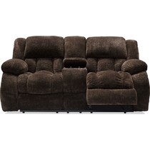 harbor park dark brown  pc manual reclining living room   