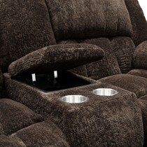 harbor park dark brown  pc manual reclining living room   