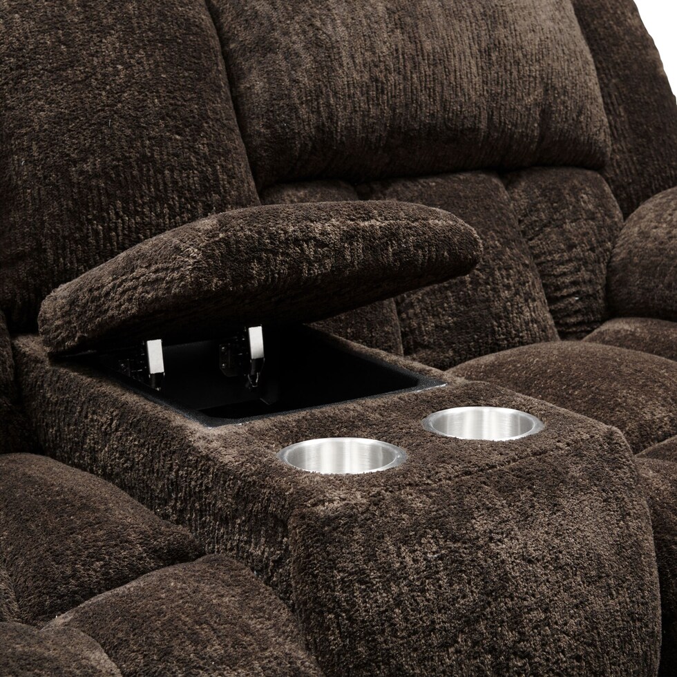 harbor park dark brown  pc manual reclining living room   