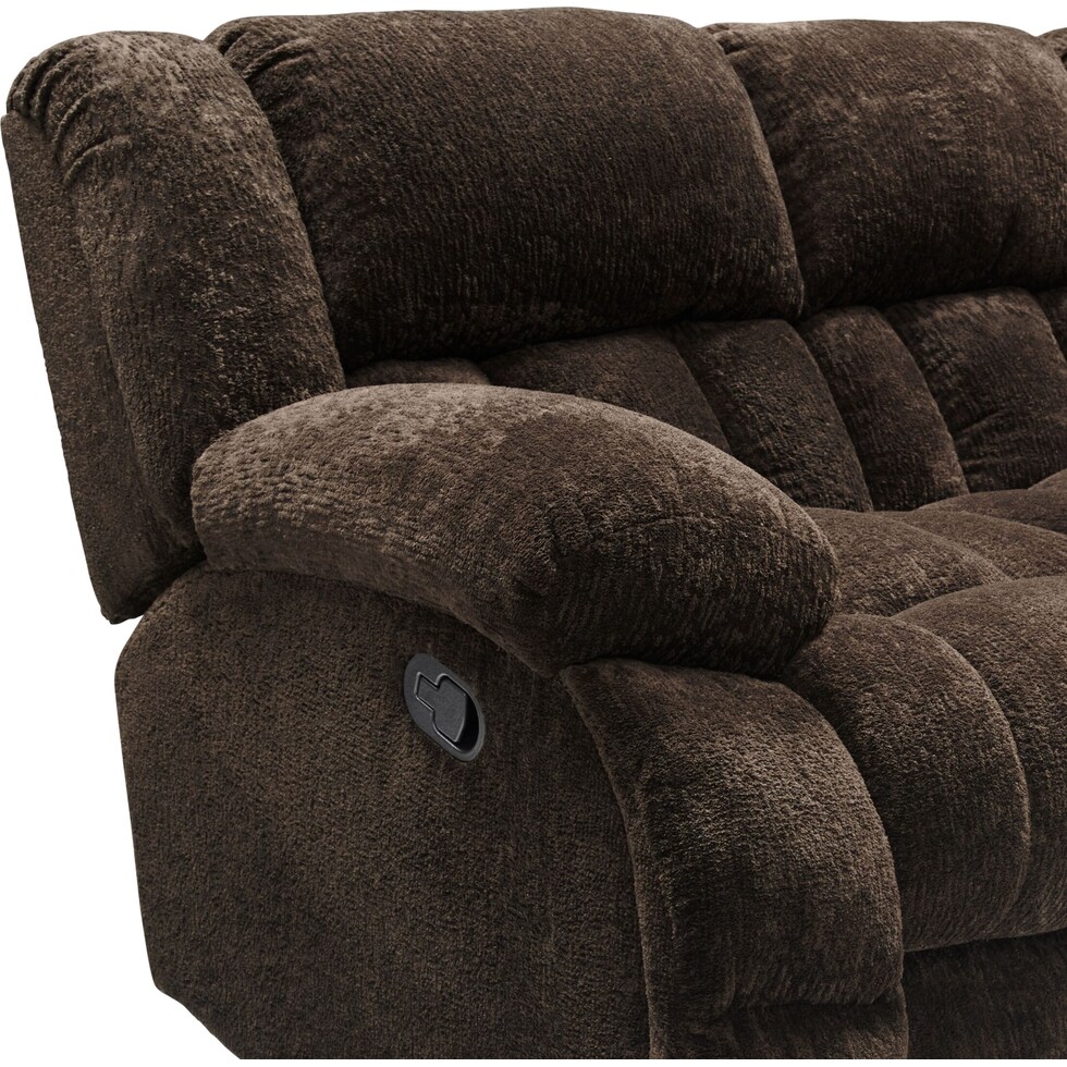 harbor park dark brown  pc manual reclining living room   