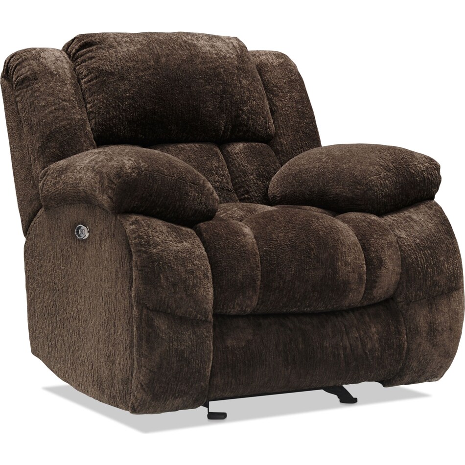 harbor park dark brown  pc power reclining living room   