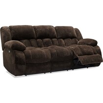 harbor park dark brown  pc power reclining living room   