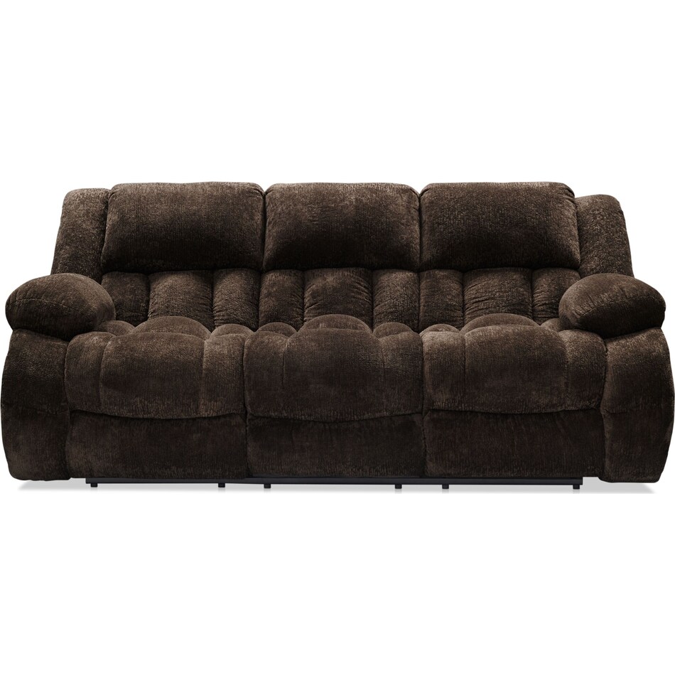 harbor park dark brown  pc power reclining living room   