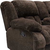 harbor park dark brown manual reclining loveseat   