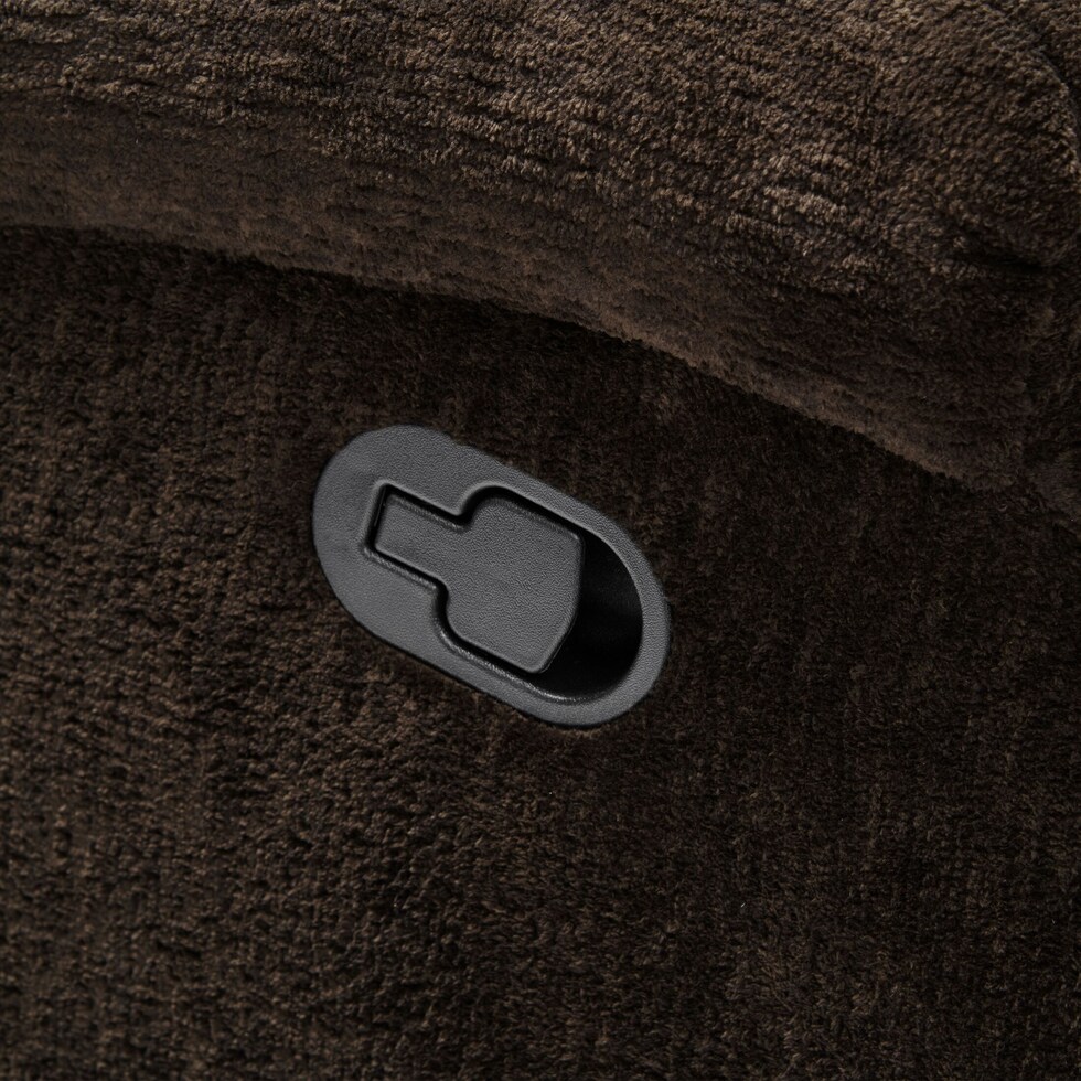 harbor park dark brown manual reclining sofa   