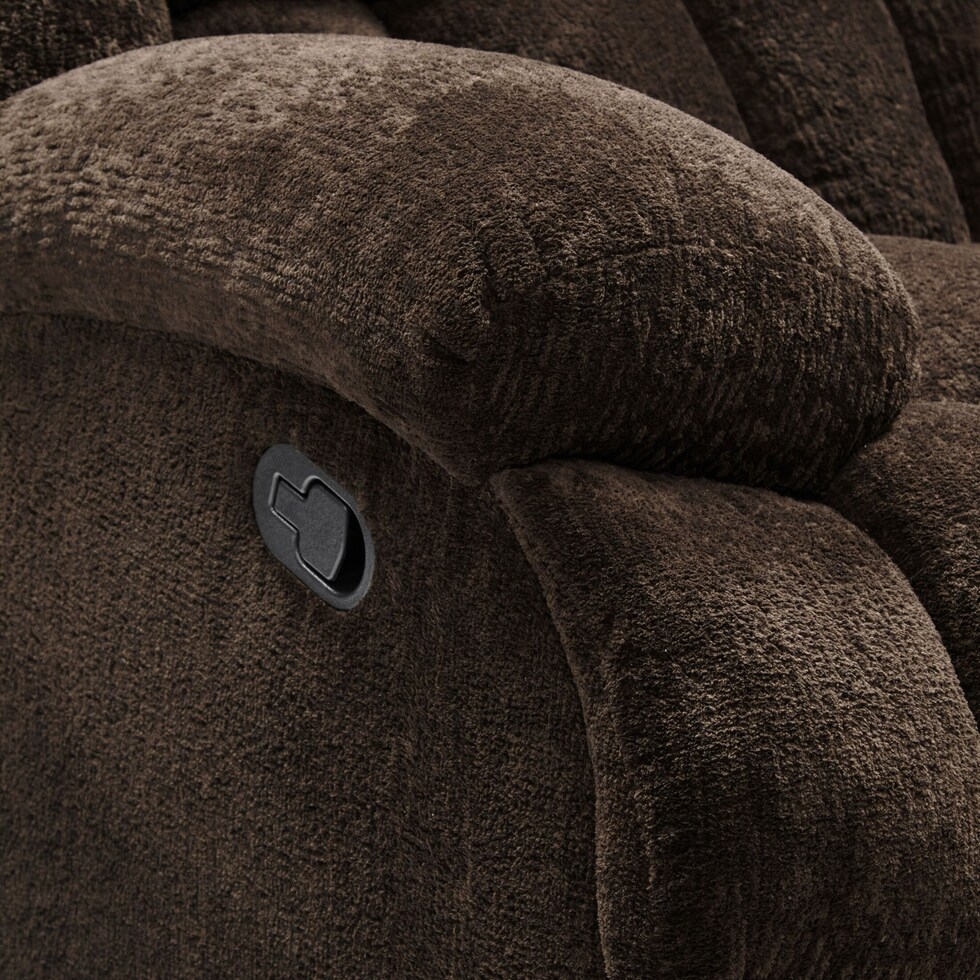 harbor park dark brown manual reclining sofa   