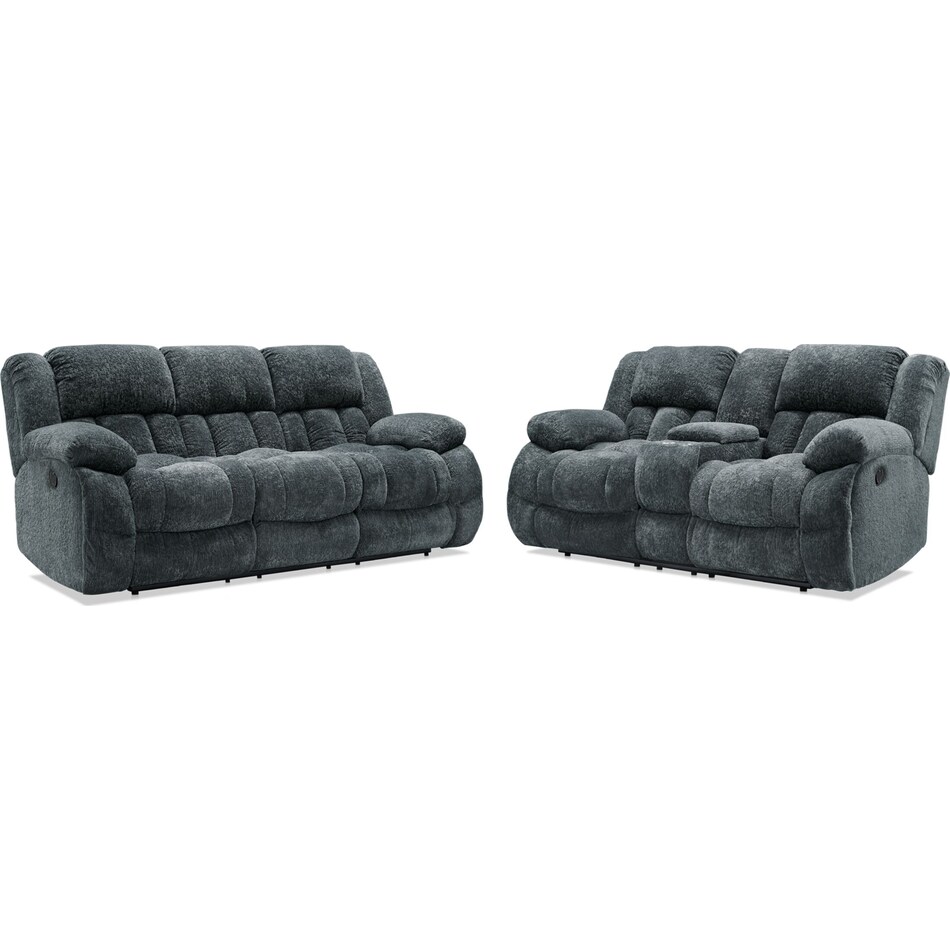 harbor park gray  pc manual reclining living room   