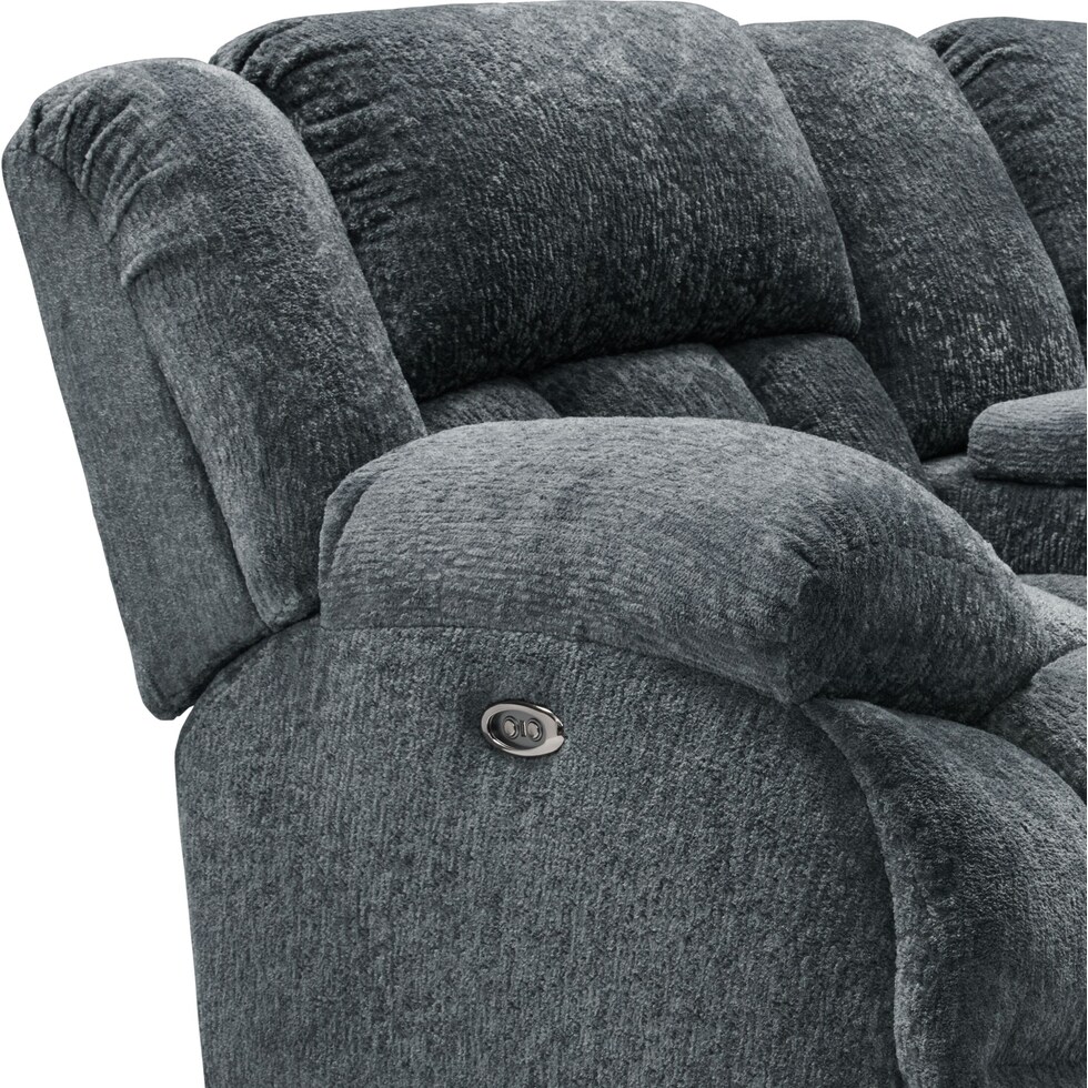 harbor park gray  pc power reclining living room   