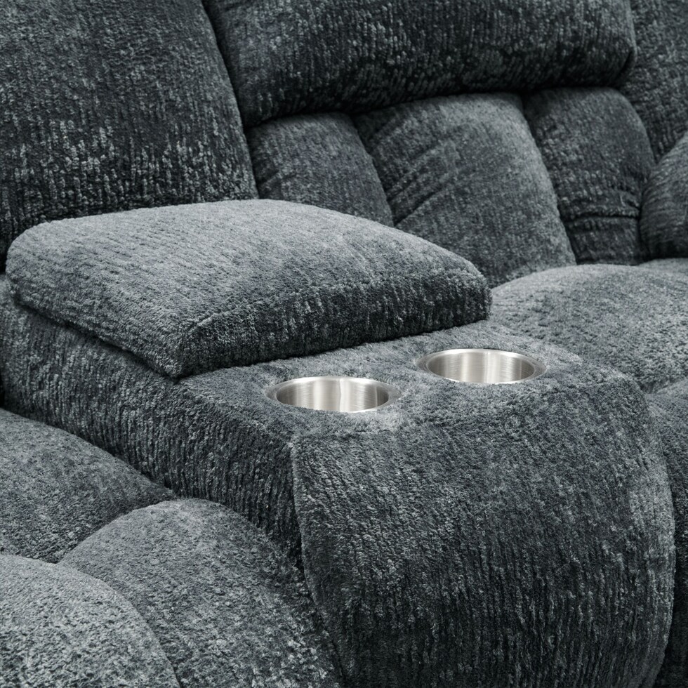 harbor park gray  pc power reclining living room   