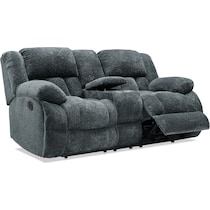 harbor park gray manual reclining loveseat   