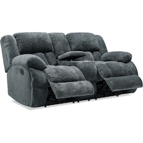 harbor park gray manual reclining loveseat   