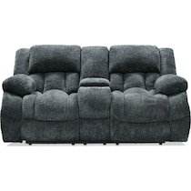 harbor park gray manual reclining loveseat   