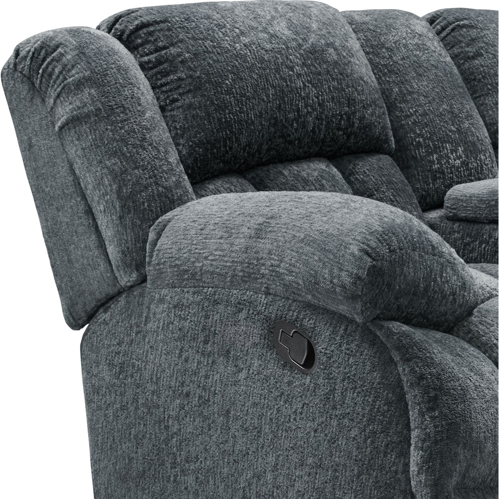 harbor park gray manual reclining loveseat   