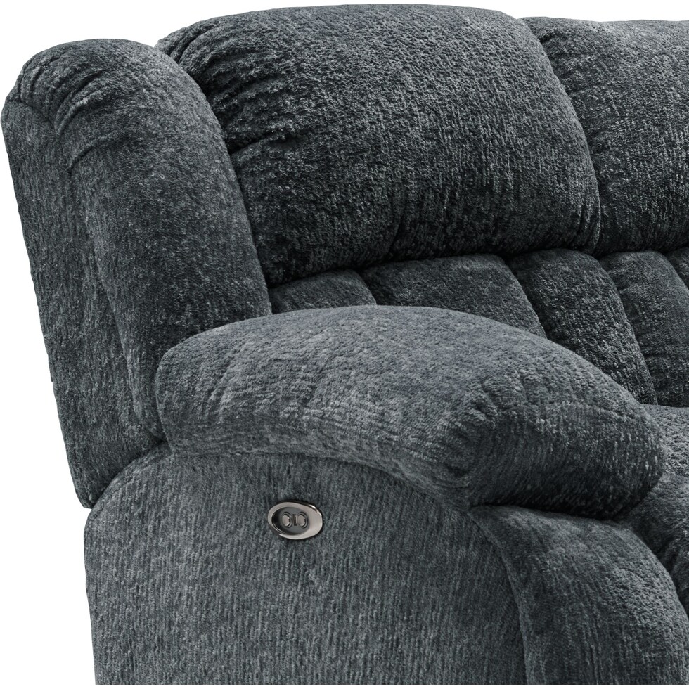 harbor park gray power reclining sofa   