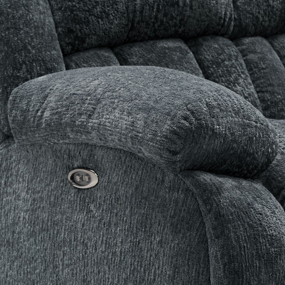 harbor park gray power reclining sofa   