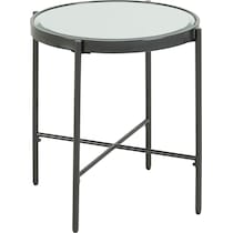 harik black end table   