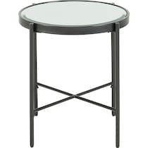 harik black end table   