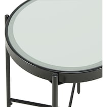harik black end table   