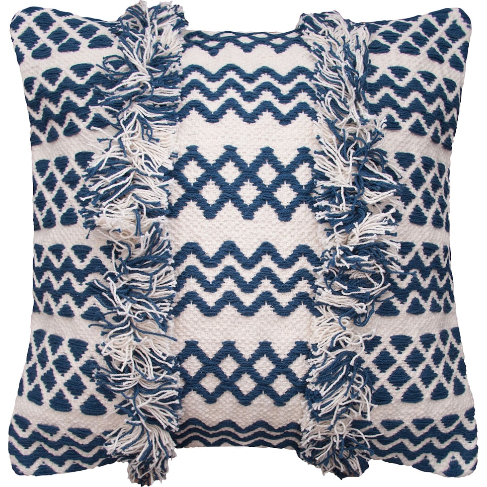 harlow blue accent pillow   