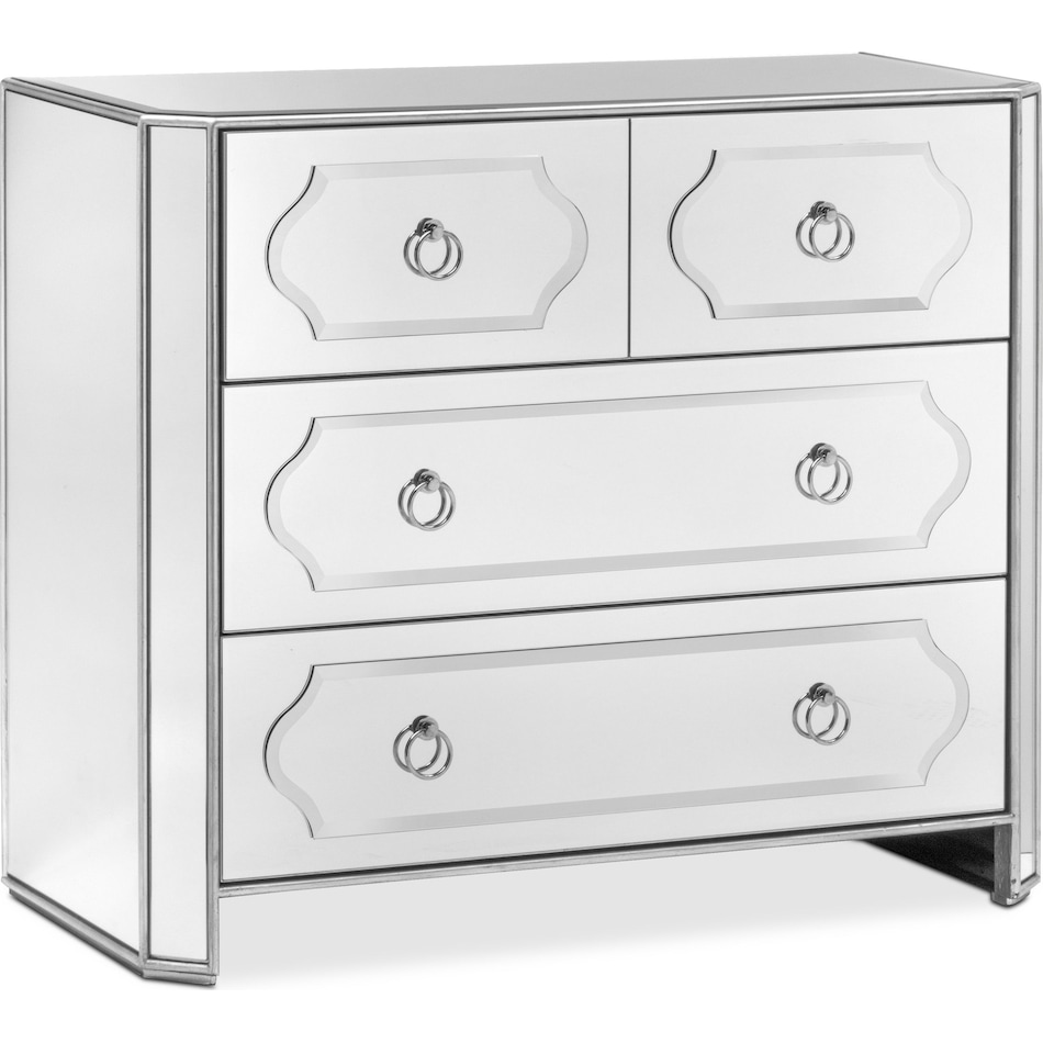 harlow mirrored accent chest   