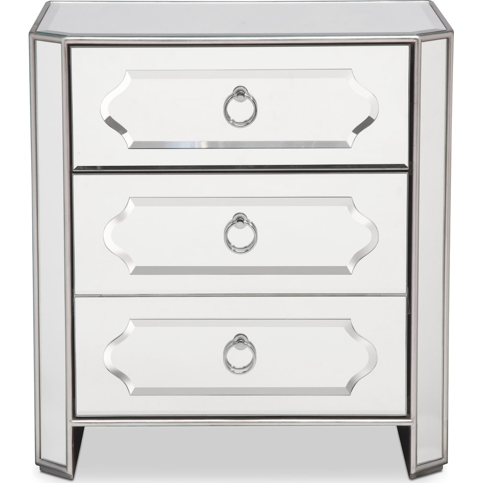 harlow mirrored nightstand   