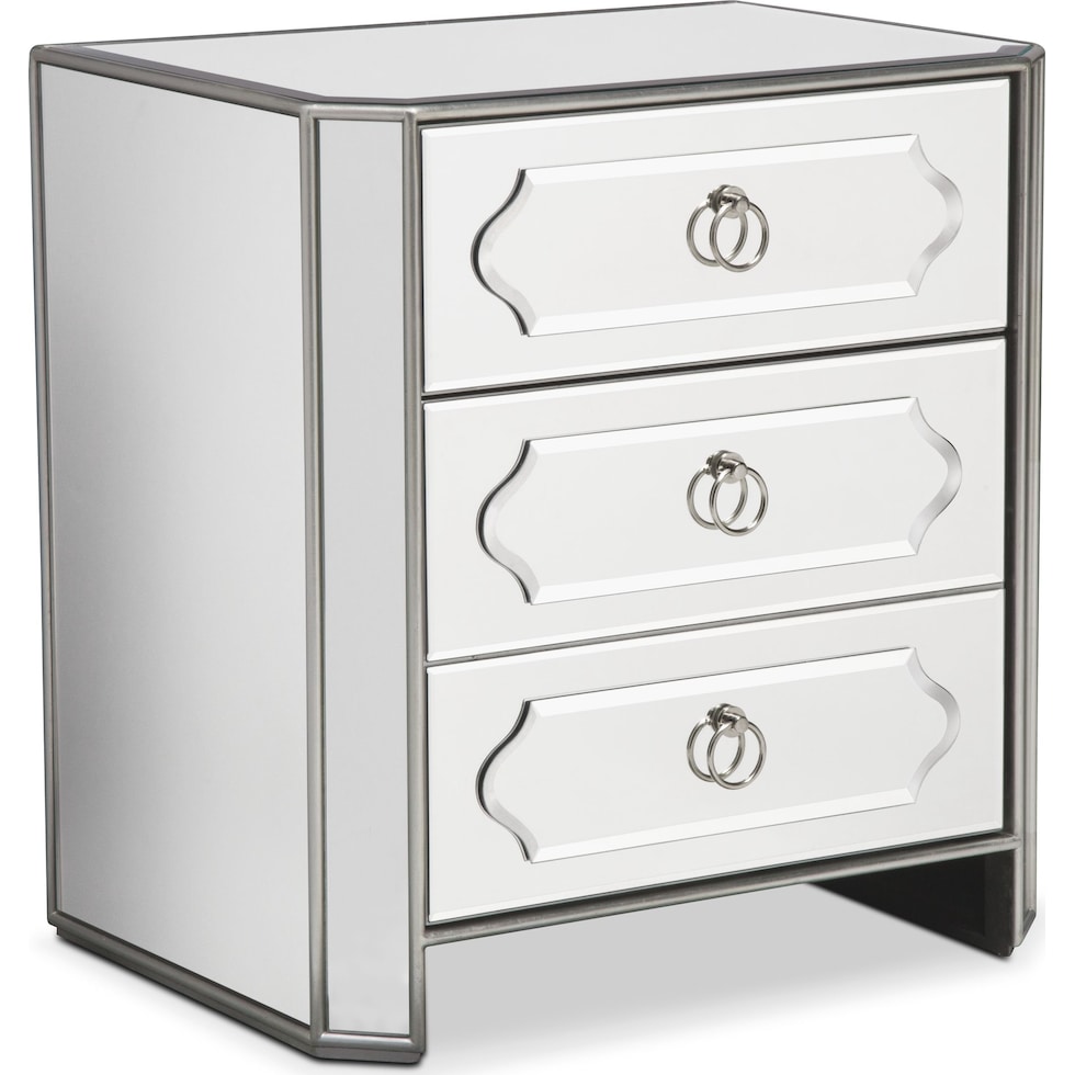 harlow mirrored nightstand   