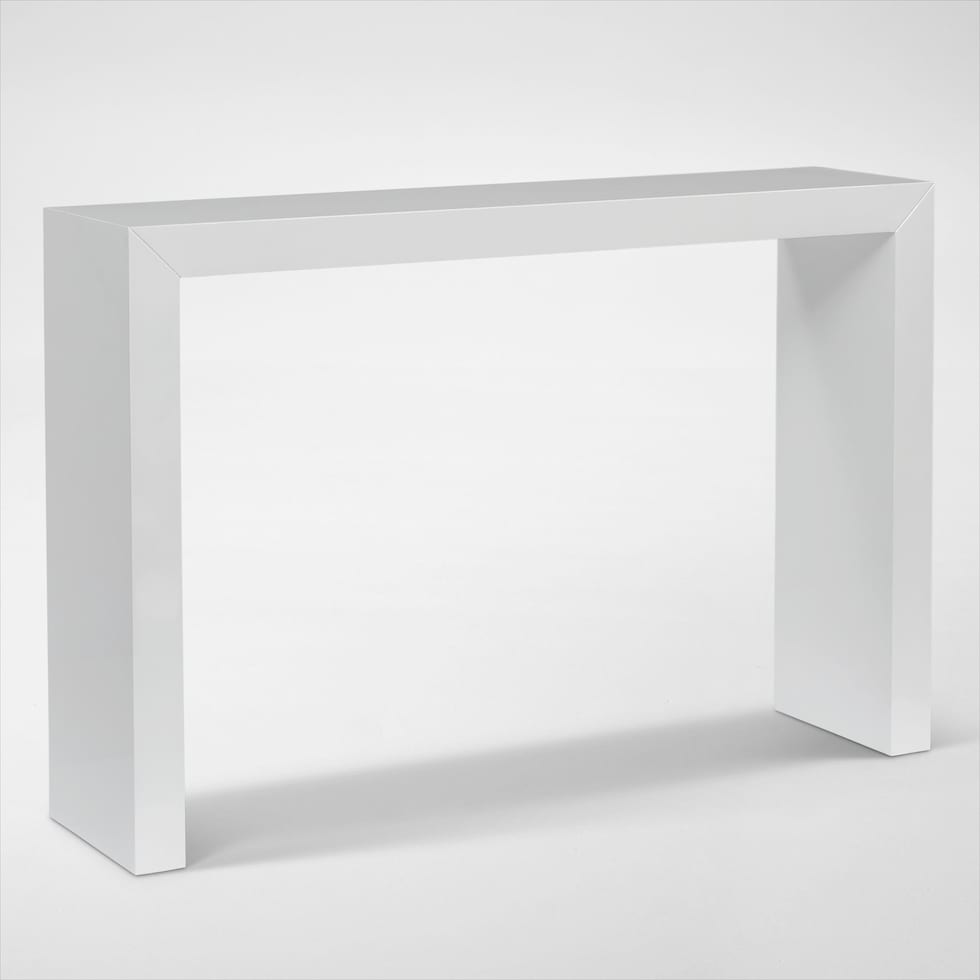 harmony white console table   