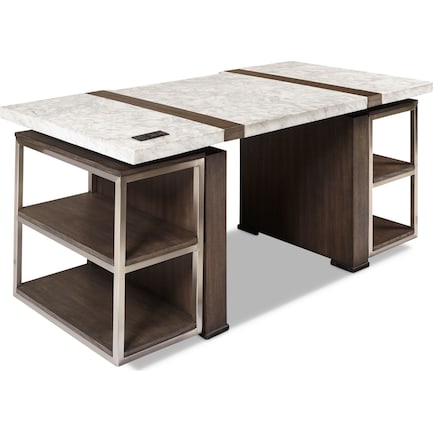 Harper Adjustable Desk With Shelving