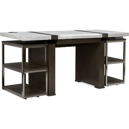 Harper Adjustable Desk With Shelving