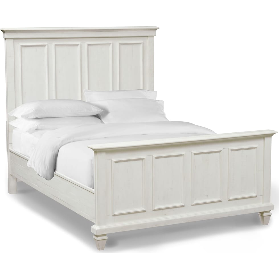 harrison white king bed   
