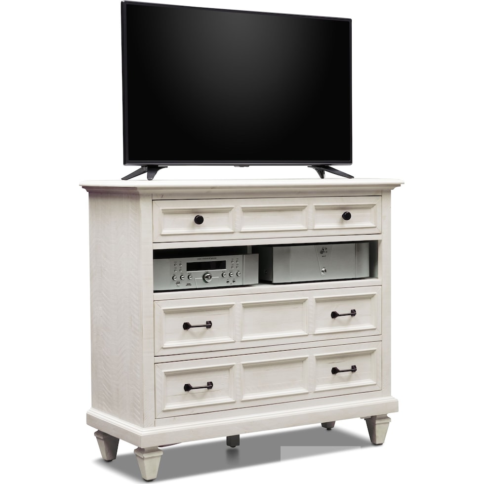 harrison white tv stand   