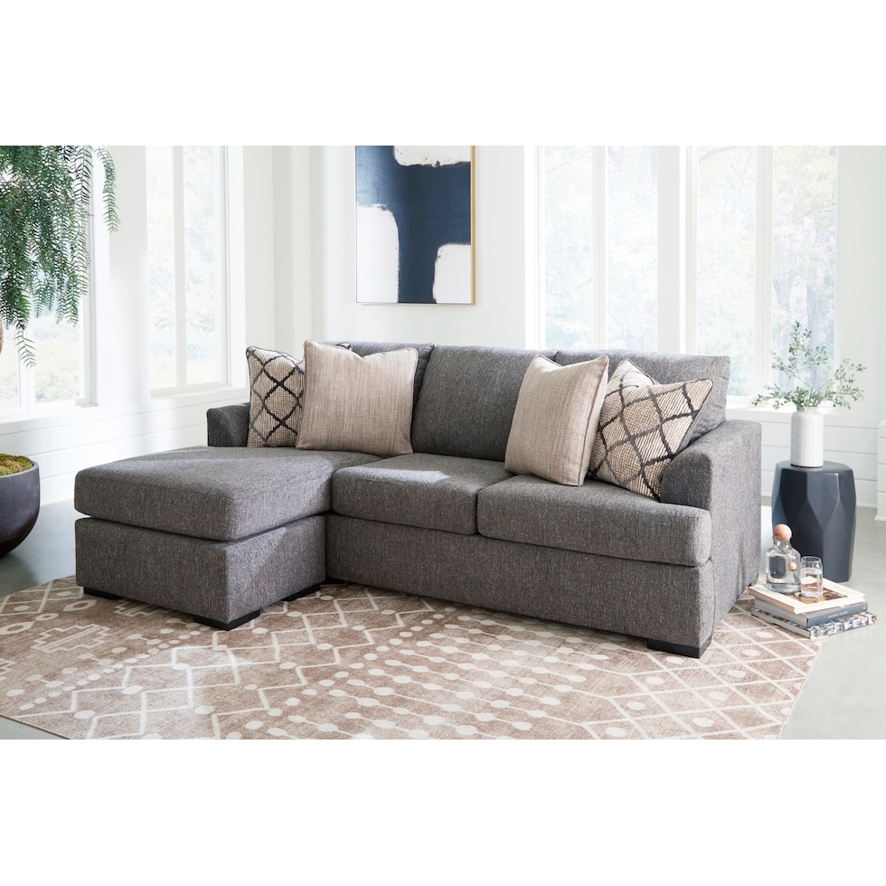 hartford gray sofa chaise   