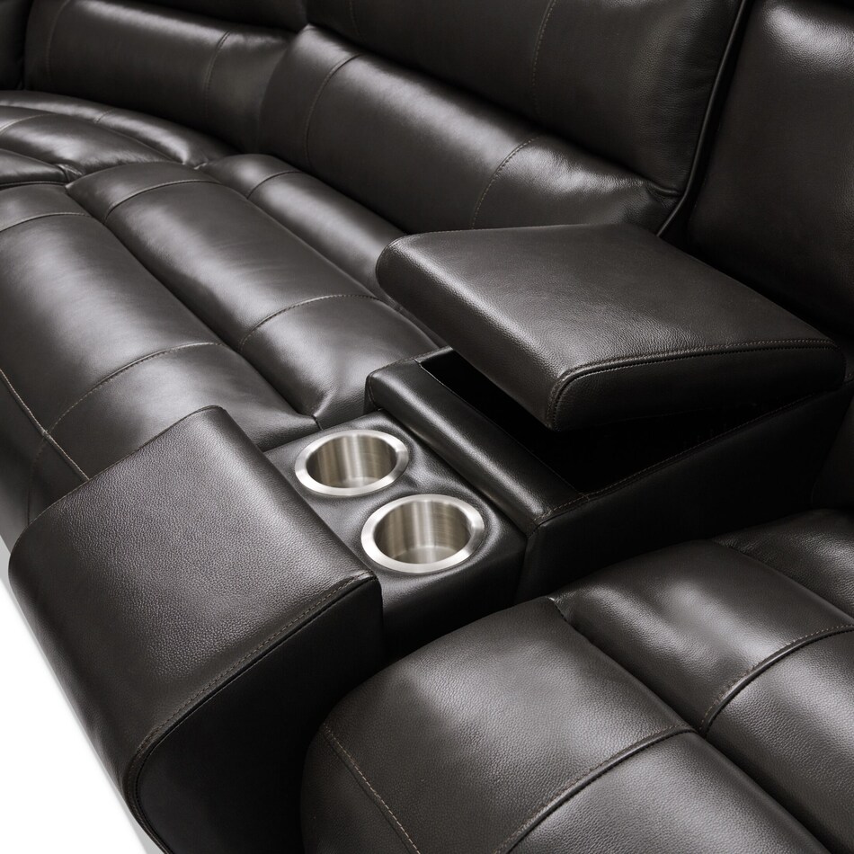 hartley gray  pc power reclining sectional   