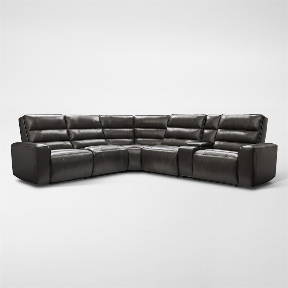 hartley gray  pc power reclining sectional   