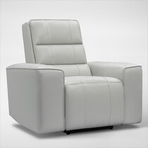 hartley gray power recliner   