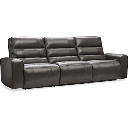 Hartley 3-Piece Dual-Power Reclining Sofa with 2 Reclining Seats - Charcoal