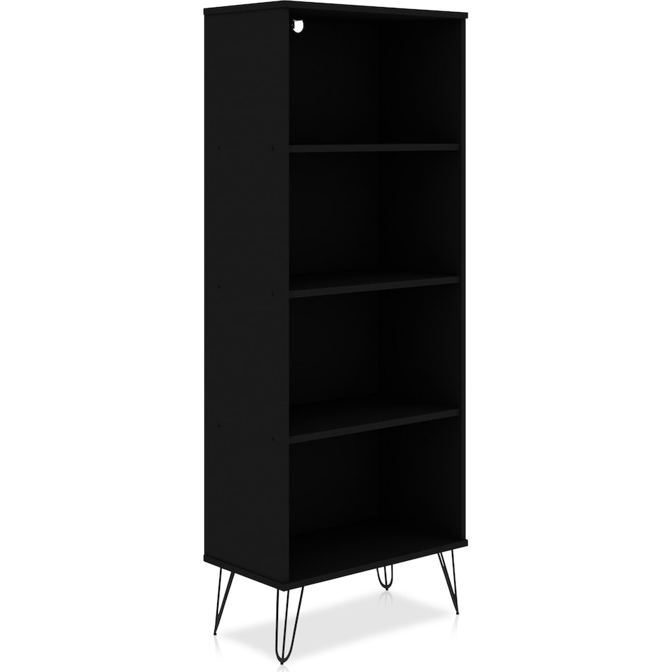 harvard black bookcase   
