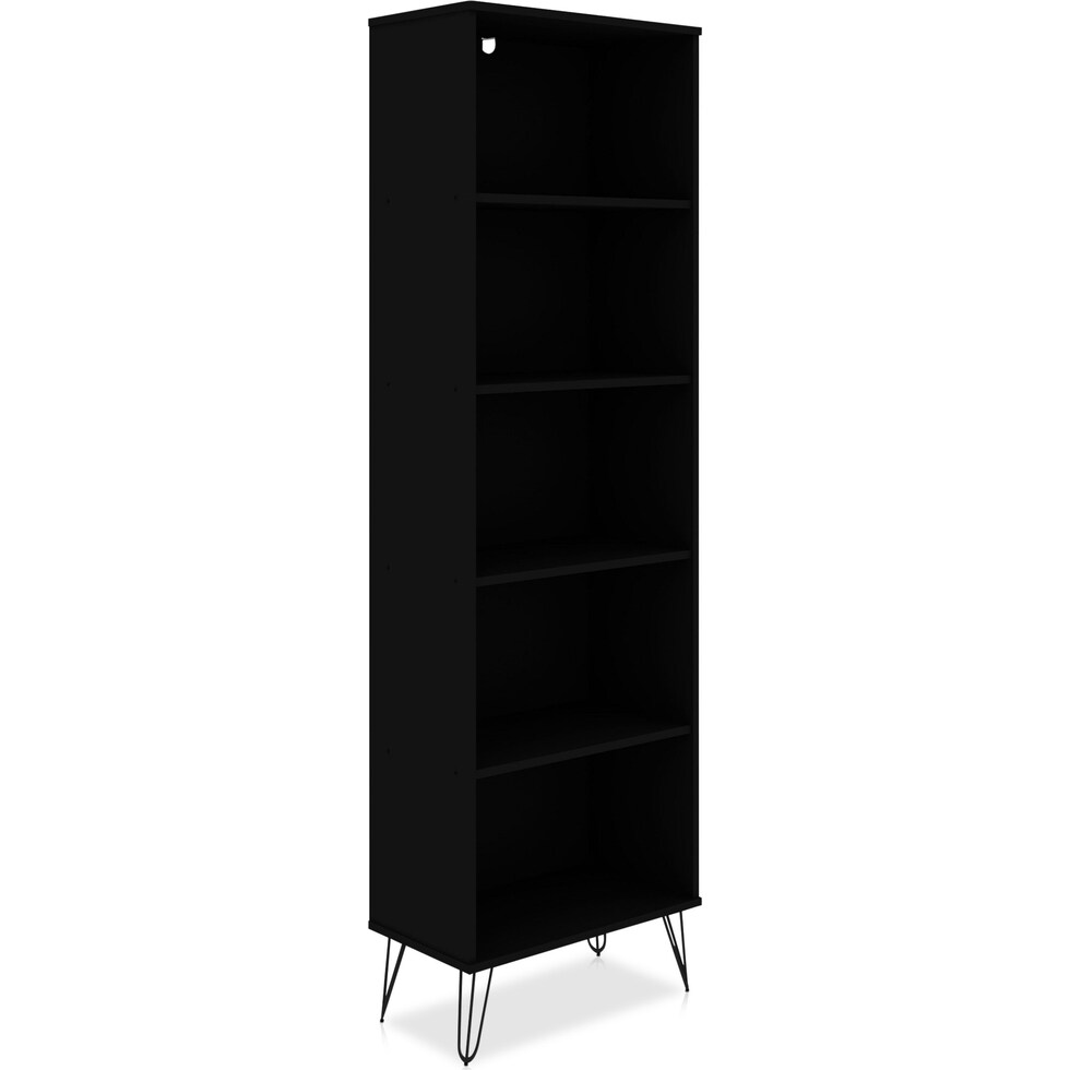 harvard black bookcase   