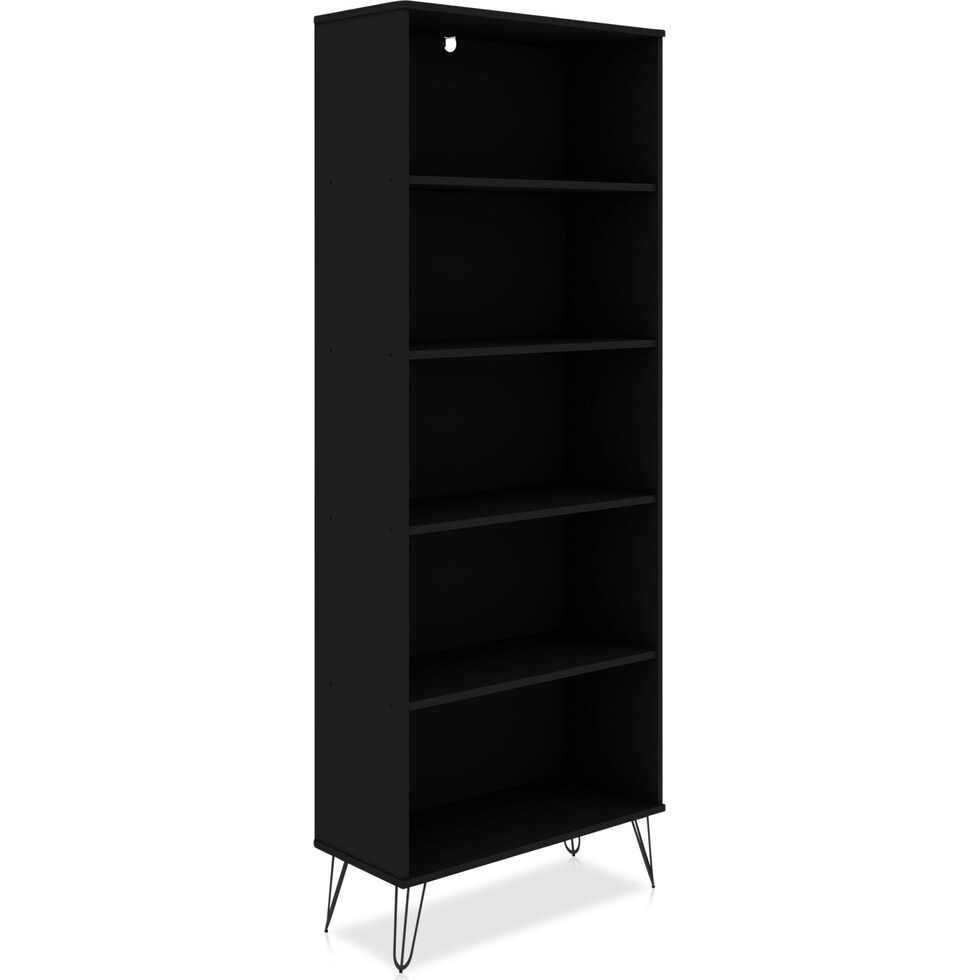 harvard black bookcase   