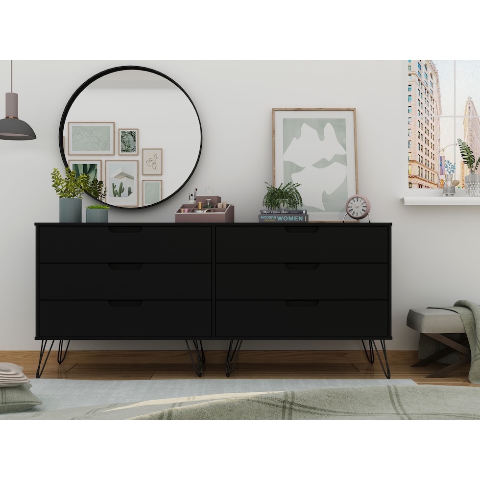 harvard black dresser   
