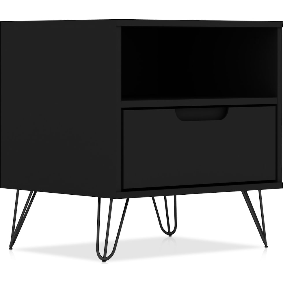 harvard black nightstand   