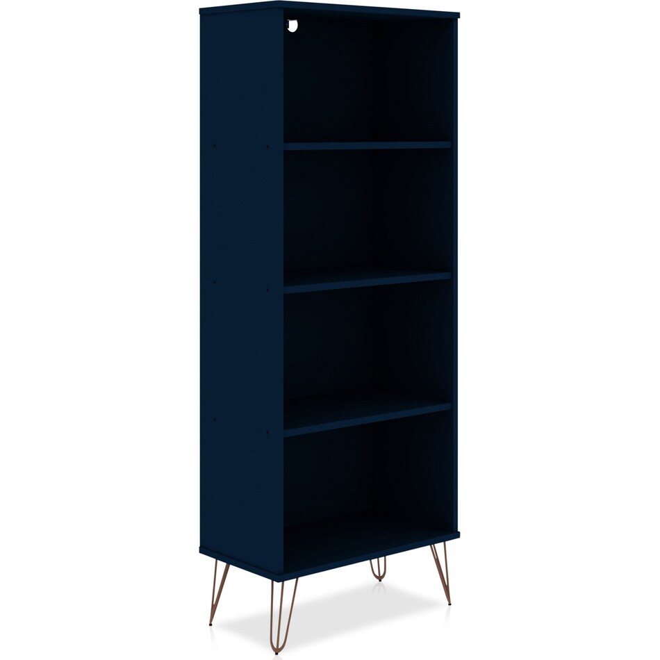 harvard blue bookcase   