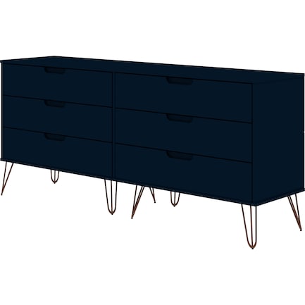 Harvard 6 Drawer Dresser - Blue