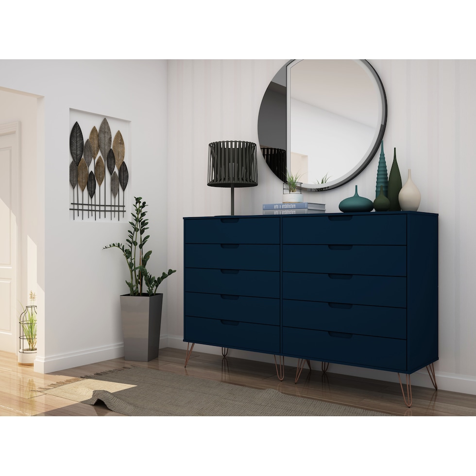 harvard blue dresser   